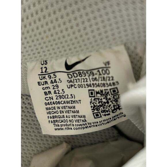 Nike Air Force 1 Men 12 Shoes Triple White DD8959-100 Athletic Sneaker Lace Up - Picture 7 of 7